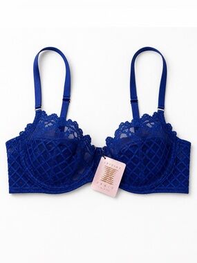 Savage X Fenty royal blue lace bra – 36C, new with tags!!